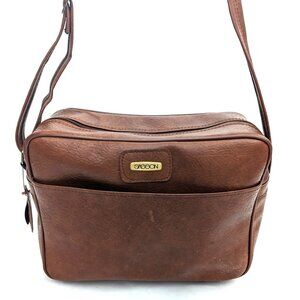 Brown Old Skool Sasoon Faux Leather Shoulder bag - Unisex - Retro - Vintage